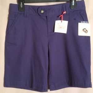 Red camel girls size 16 Henson blue walking modest pocket shorts NEW w tags